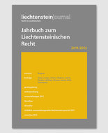 Jahrbuch zum Liechtensteinischen Recht 2011/2012